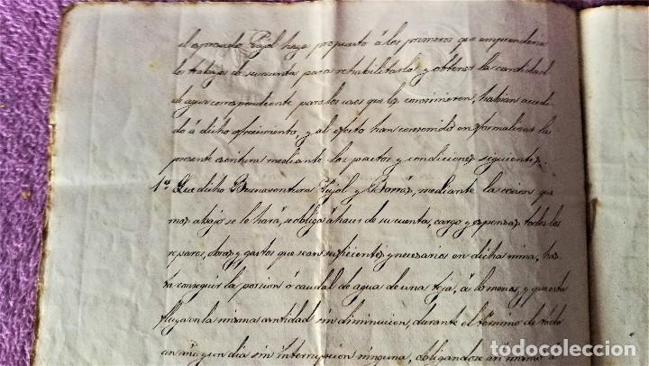 Documentos antiguos: ESCRITURA DE SOCIEDAD DE UNA MINA DE AGUA DE REUS 1858, ROJALS, MONTBLANCH