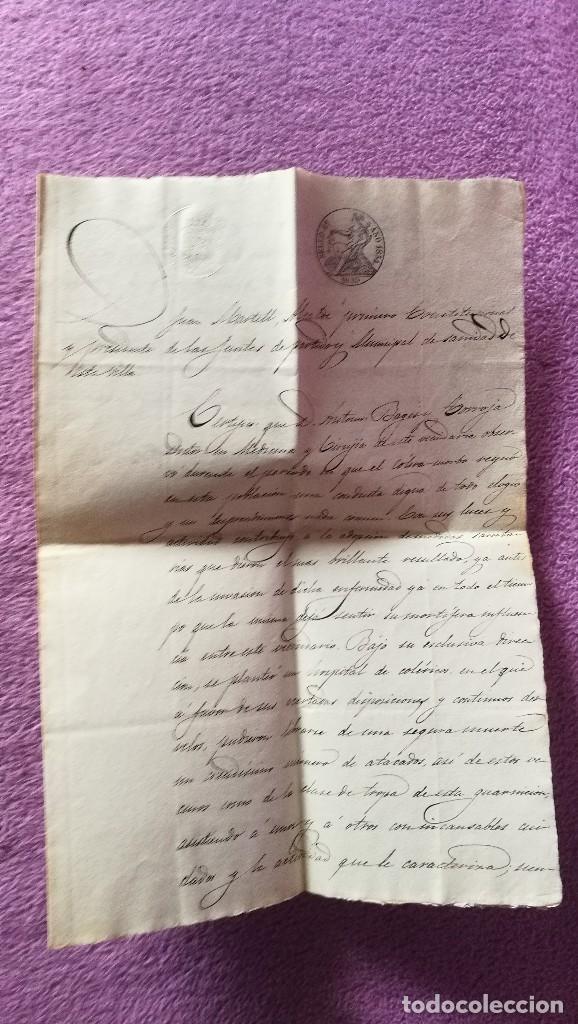 Documentos antiguos: DOCUMENTO ORIGINAL DE JOAN MARTELL DOMENECH ALCALDE DE REUS 1854