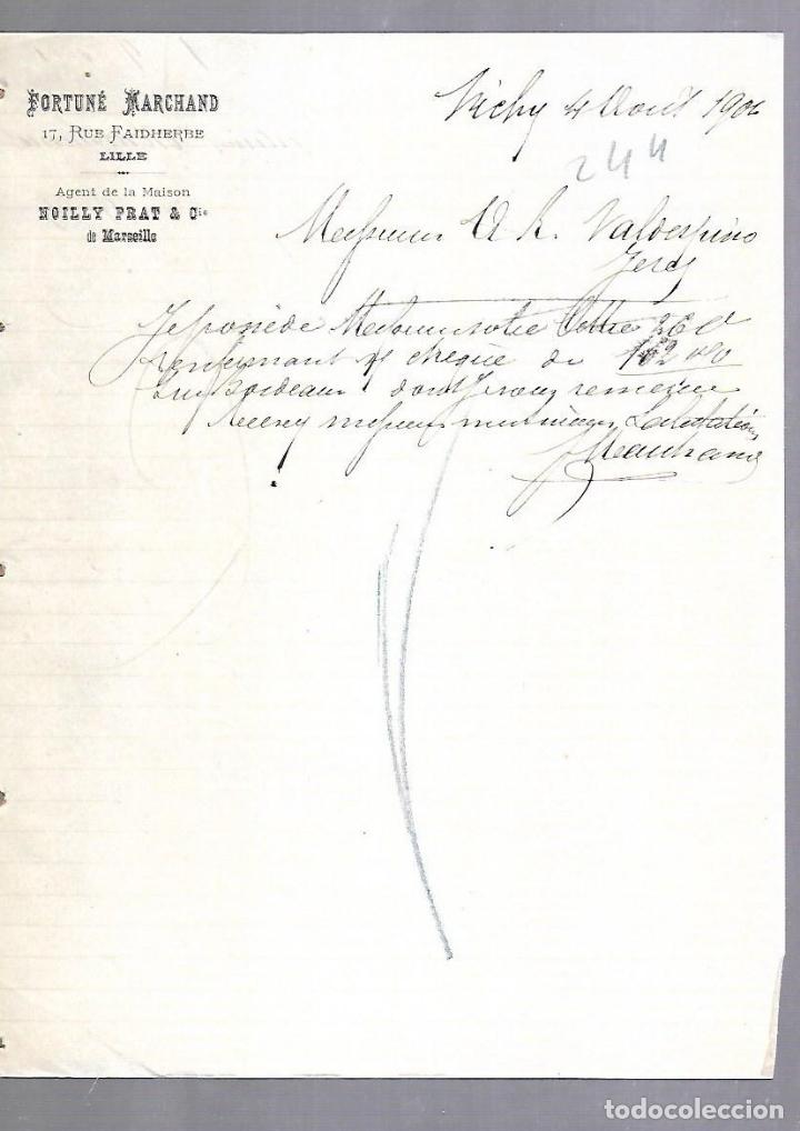 Documentos antiguos: CARTA COMERCIAL. FORTUNE MARCHAND. LILLE. 1904