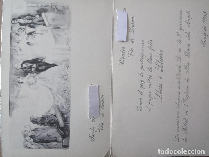 Documentos antiguos: INVITACI&Oacute;N DE BODA 1958 - Foto 2