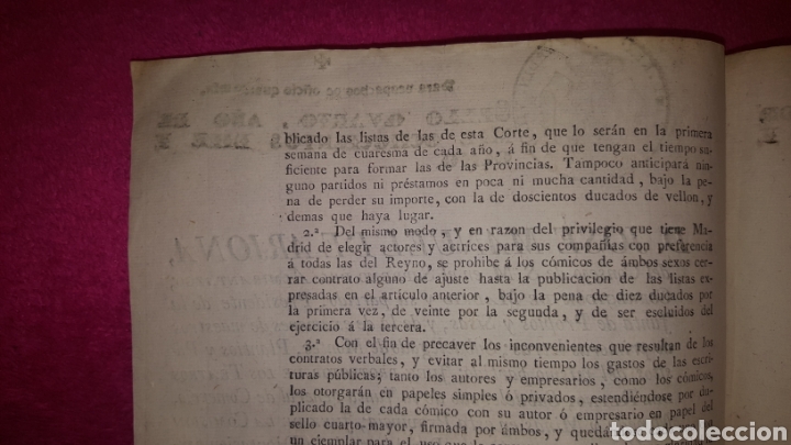 Documentos antiguos: TEATRO, NORMAS PARA EL FUNCIONAMIENTO DE LOS TEATROS. 1818 - Foto 4
