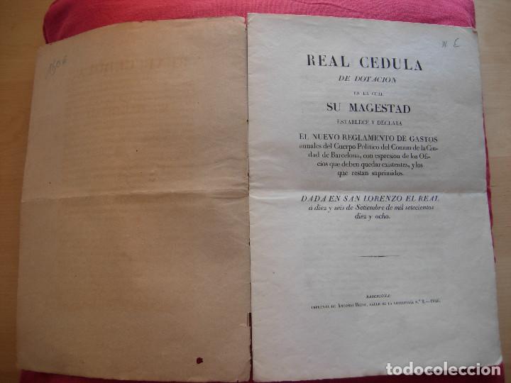 Documentos antiguos: REAL CEDULA DE DOTACI&Oacute;N EN LA CUAL S.M.FELIPE V - Foto 1