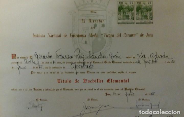 Documentos antiguos: Ja&eacute;n t&iacute;tulo instituto Virgen del Carmen - Foto 1