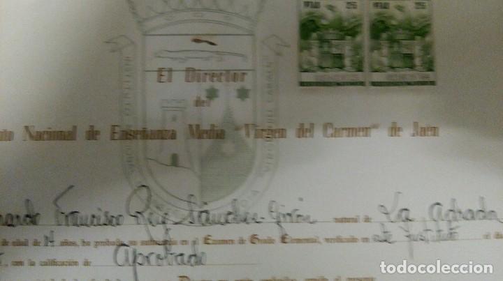 Documentos antiguos: Ja&eacute;n t&iacute;tulo instituto Virgen del Carmen - Foto 2