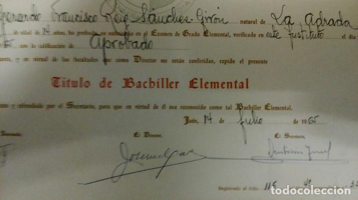 Documentos antiguos: Ja&eacute;n t&iacute;tulo instituto Virgen del Carmen - Foto 3