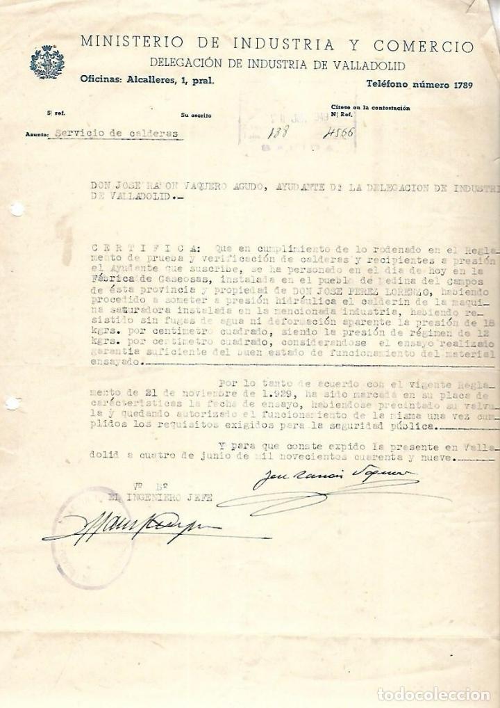 Documentos antiguos: CARTA COMERCIAL. MINISTERIO DE INDUSTRIA Y COMERCIO. 1949. - Foto 1