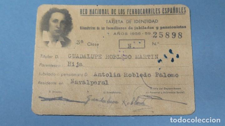Documentos antiguos: CARNET RED NACIONAL DE FERROCARRILES. FAMILIARES DE JUBILADOS Y PENSIONSITAS