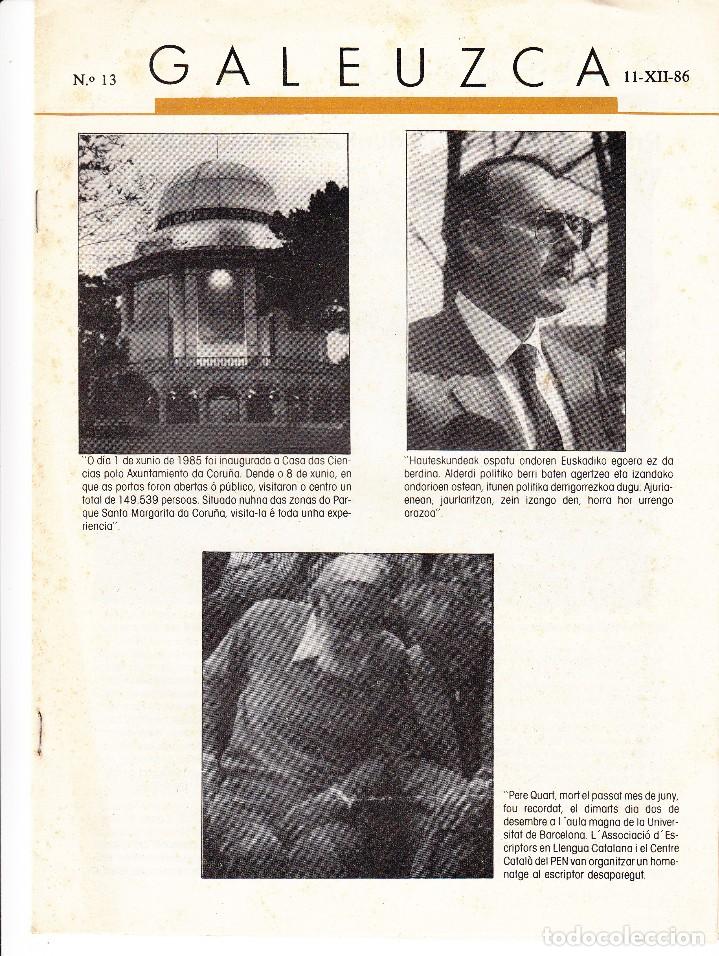 Documentos antiguos: GALEUZCA N&ordm; 13 / 11-XII-86 - Foto 1