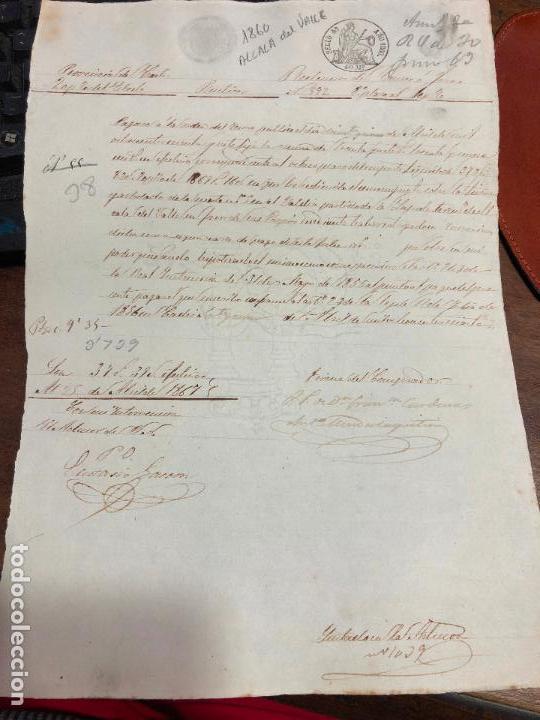 Documentos antigos: DOCUMENTO VENTA DE BIENES NACIONALES - PROVINCIA DE CADIZ - ALCALA DEL VALLE A&Ntilde;O 1860 -