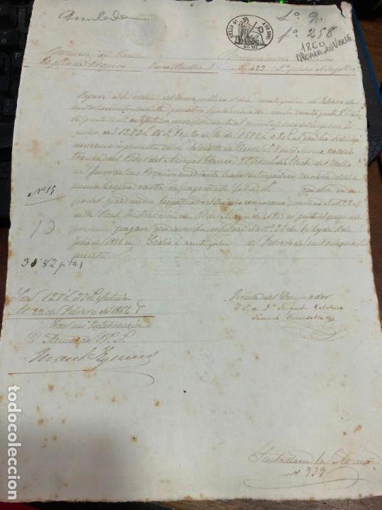 Documentos antigos: DOCUMENTO VENTA DE BIENES NACIONALES - PROVINCIA DE CADIZ - ALCALA DEL VALLE A&Ntilde;O 1860 -