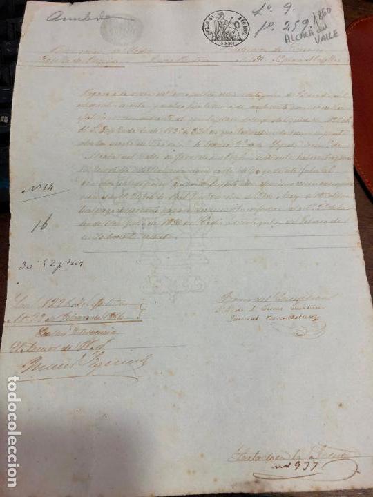 Documentos antigos: DOCUMENTO VENTA DE BIENES NACIONALES - PROVINCIA DE CADIZ - ALCALA DEL VALLE A&Ntilde;O 1860 -