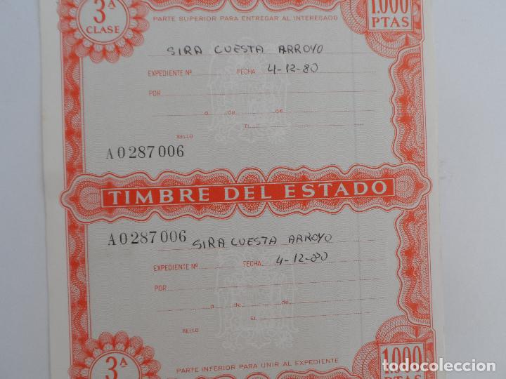 Documentos antiguos: PAGOS AL ESTADO 3&ordf;  CLASE 1000PTS TIMBRE - Foto 1