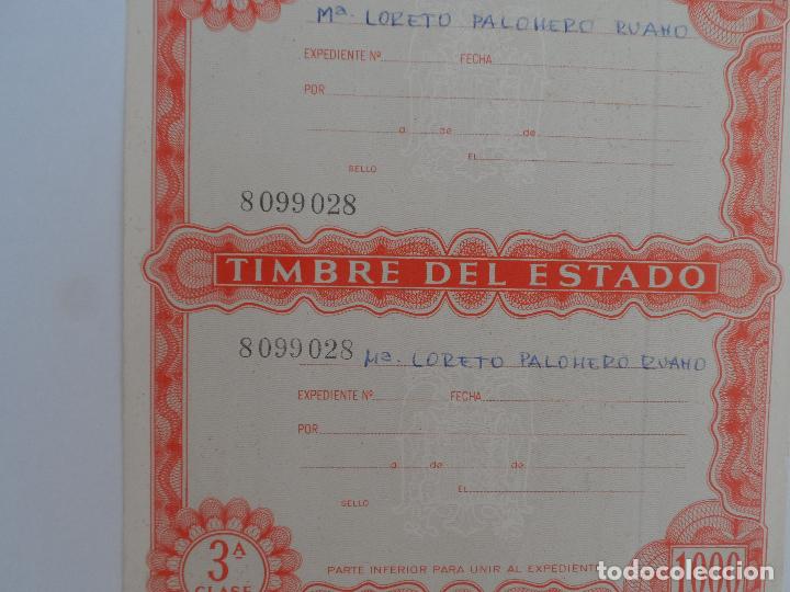 Documentos antiguos: PAGOS AL ESTADO 3&ordf;  CLASE 1000PTS TIMBRE - Foto 1