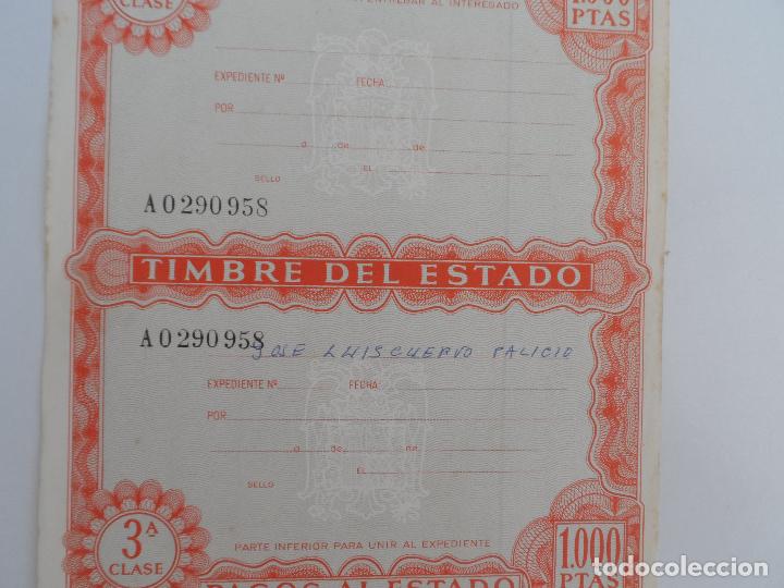 Documentos antiguos: PAGOS AL ESTADO 3&ordf;  CLASE 1000PTS TIMBRE - Foto 1