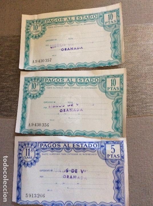 Documentos antiguos: PAGOS AL ESTADO. LOTE DE 3. - Foto 1