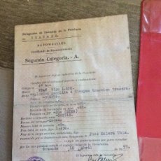 Documentos antiguos: PERMISO DE CIRCULACION COMPLETO ABRIL 1953 FIAT TIPO 1.400. Lote 128648131