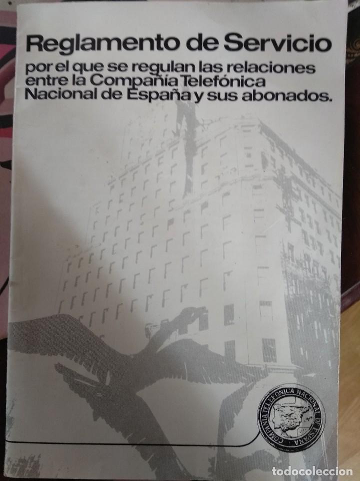 Documentos antiguos: Reglamento de Servicio - Telef&oacute;nica 1983 - Foto 1