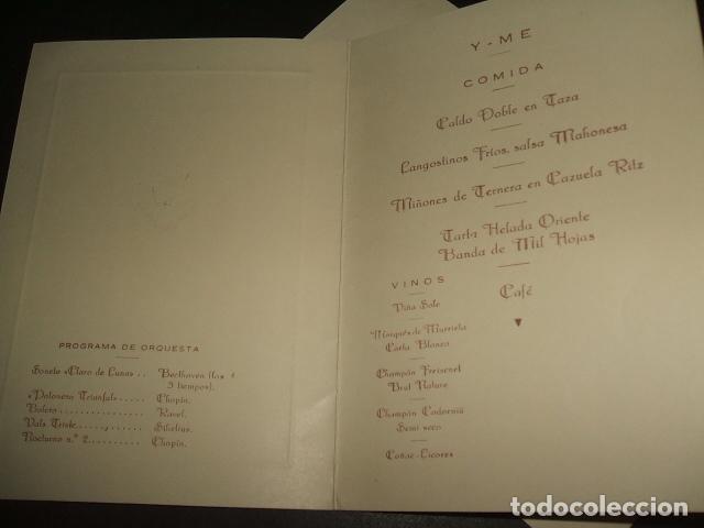 Documentos antiguos: MADRID HOTEL RITZ 1948 MENU E INVITACION - Foto 2