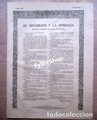 Documentos antiguos: MIGUEL UNAMUNO. 'EL MENDRUGO Y LA MORDAZA' ART&Iacute;CULO ORIGINAL 1921.