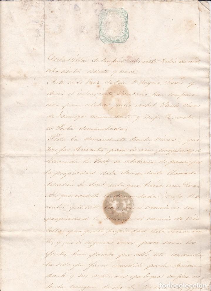 Documentos antiguos: Documento de Brafim Tarragona 1865