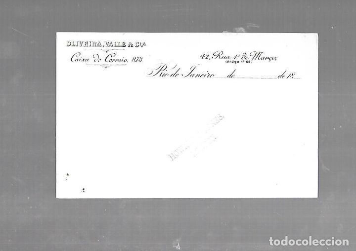 Documentos antiguos: MEMORANDUM. OLIVEIRA, VALLE & CIA. RIO DE JANEIRO. SIGLO XIX. SIN ESCRIBIR