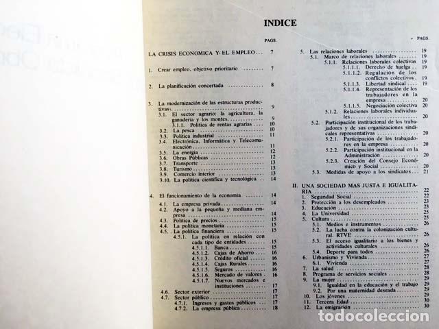 Documentos antiguos: Por el cambio. PSOE. Programa Electoral 1982. (Edici&oacute;n Completa) - Foto 3