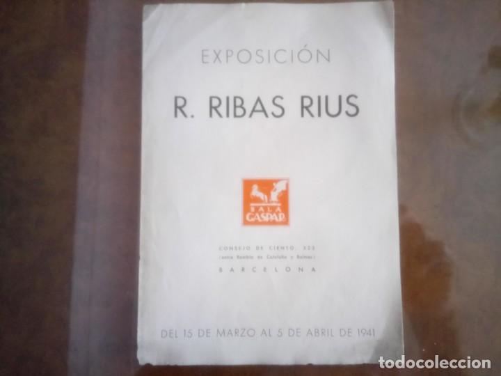 Documents Anciens: R. RIBAS RIUS, SALA GASPAR 1941, DIPTICO DE LA INAUGURACI&Oacute;N DE LA EXPOSICI&Oacute;N