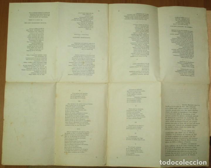 Documentos antiguos: Desplegable de Antonio Machado - Foto 3