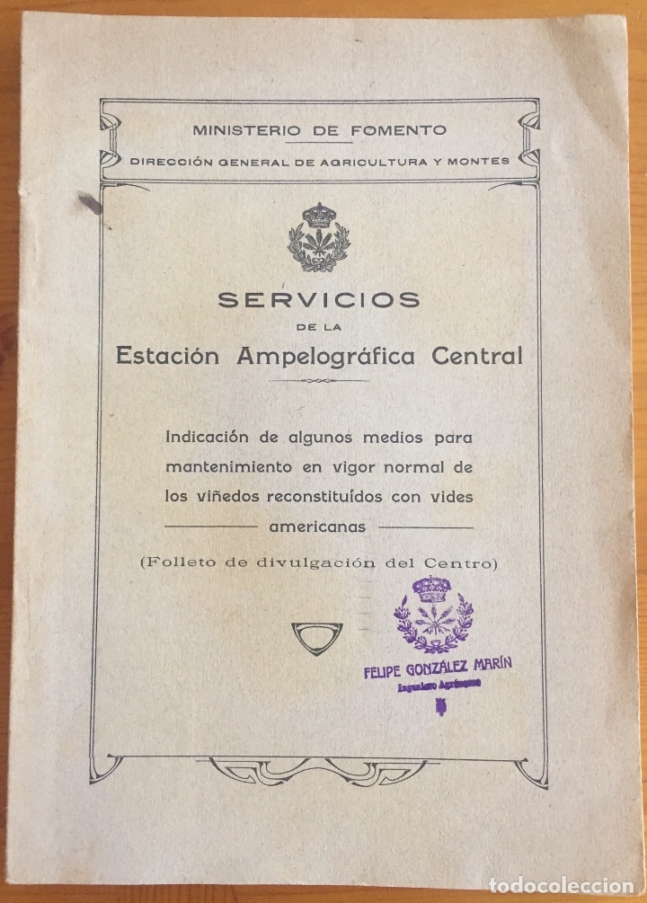 Documents Anciens: VID- VI&Ntilde;EDOS- SERVICIOS ESTACION AMPELOGRAFICA CENTRAL-  1.924
