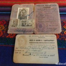 Documentos antiguos: TARJETA DE IDENTIDAD POSTAL MADRID 1948 Y DE RED NACIONAL LOS FERROCARRILES ESPAÑOLES MADRID 1944.. Lote 137405466
