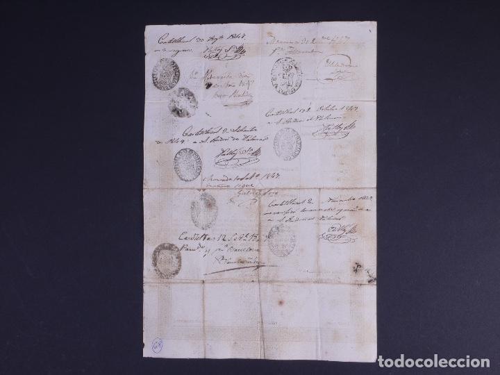Documentos antiguos: PASAPORTE PARA INTERIOR DEL REINO A CATELLTERSOL 1847 - Foto 4