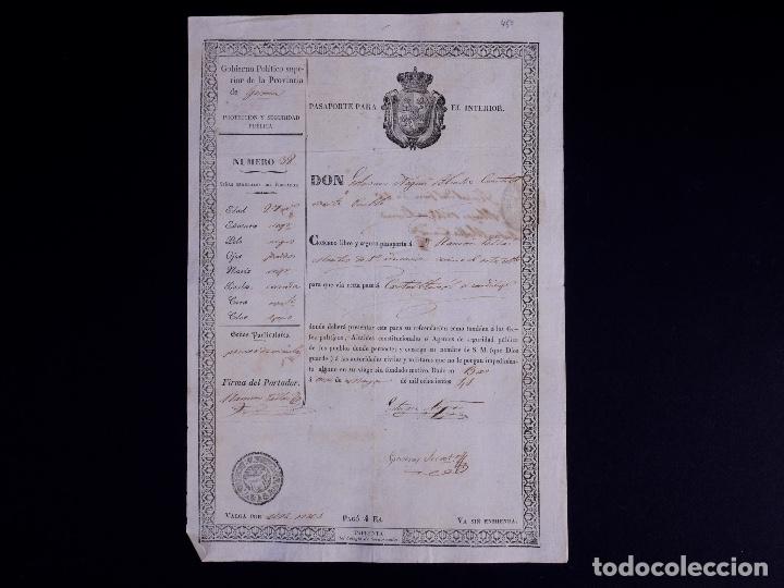Documentos antiguos: PASAPORTE PARA INTERIOR DEL REINO A CASTELLTERSOL 1841 - Foto 2