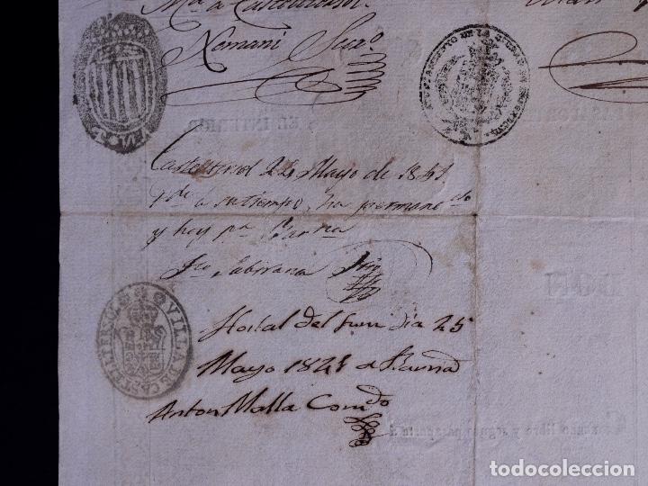 Documentos antiguos: PASAPORTE PARA INTERIOR DEL REINO A CASTELLTERSOL 1841 - Foto 5