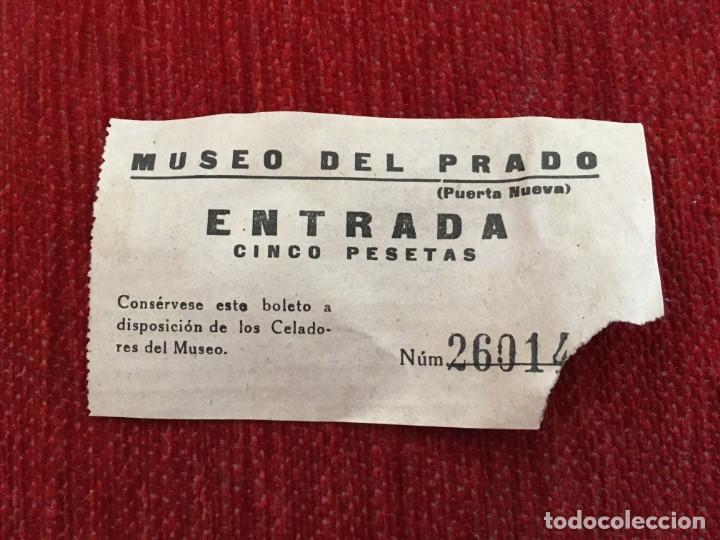 Documentos antiguos: R4587 ENTRADA TICKET MUSEO DEL PRADO PUERTA NUEVA CINCO PESETAS 1957