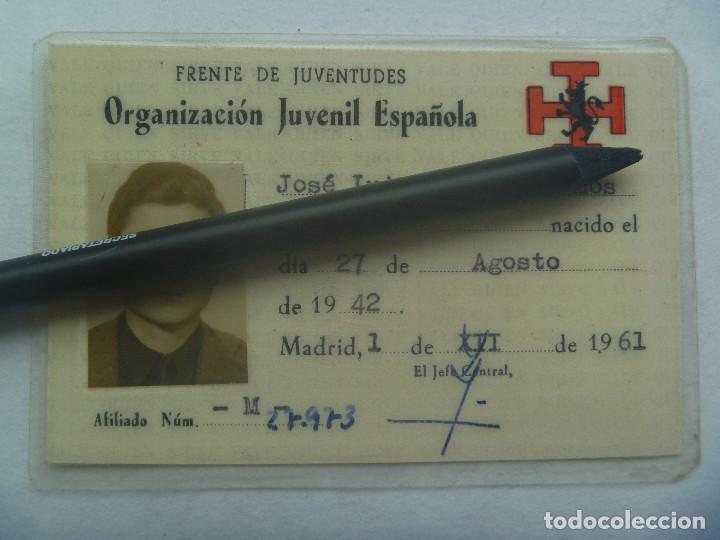 Documentos antiguos: FRENTE DE JUVENTUDES - OJE ( ORGANIZACION JUVENIL ESPA&Ntilde;OLA ) : CARNET DE MIEMBRO. MADRID 1961