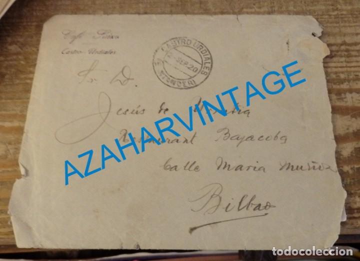 Documentos antiguos: CASTRO URDIALES, 1920, SOBRE CON MEMBRETE CAFE SUIZO