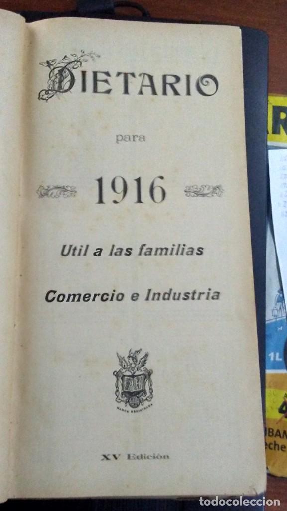 Documentos antiguos: 1916 DIETARIO - Foto 2