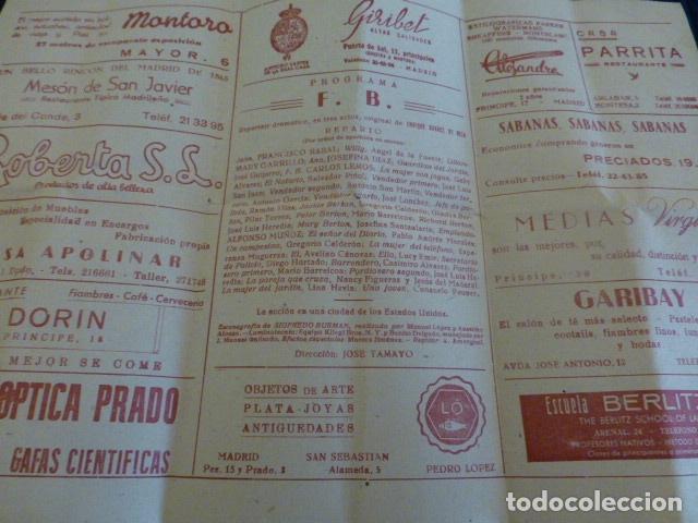 Documentos antiguos: PROGRAMA TEATRO DE LA COMEDIA MADRID A&Ntilde;OS 50 - Foto 2