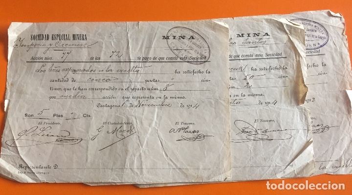 Documents Anciens: CARTAGENA-  LA UNION-     S.M.  IMPERIO Y CARMEN-  AMIGOS Y ESPA&Ntilde;OLES-    TRES REPARTOS  1.914