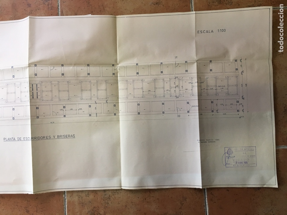 Documentos antiguos: PLANO. PROYECTO AMPLIACI&Oacute;N BODEGA EN SAN CLEMENTE, CUENCA. MADRID, 1965. - Foto 4