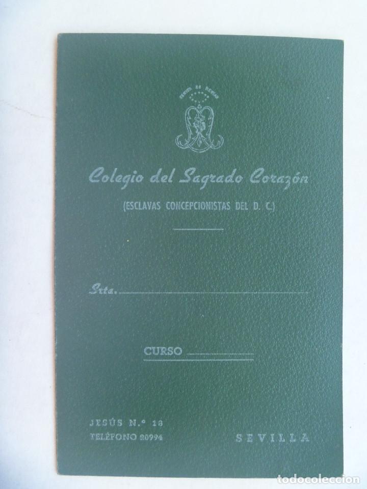 Documentos antiguos: COLEGIO DEL SAGRADO CORAZON ( ESCLAVAS CONCEPCIONISTAS ) DE SEVILLA. CURSO 1959-60 . NOTAS