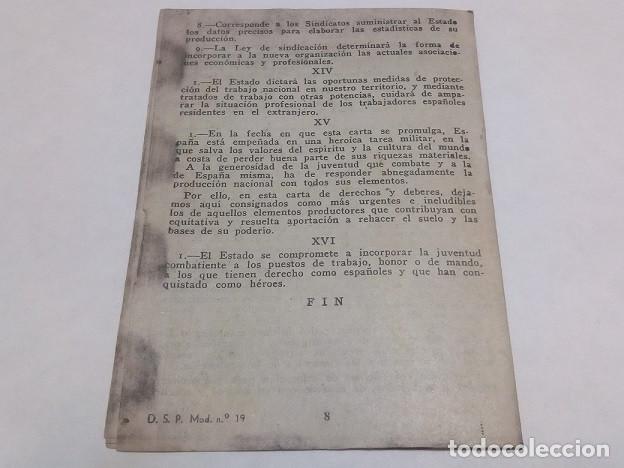 Documentos antiguos: Fuero del Trabajo - Librillo - Foto 3