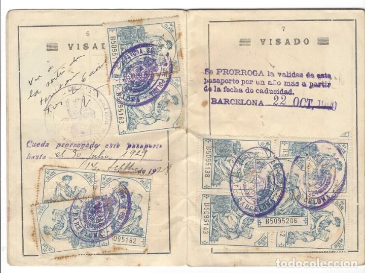 Documentos antiguos: PASAPORTE ESPA&Ntilde;OL DEL A&Ntilde;O 1927 - Foto 5