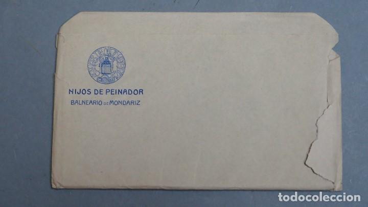Documents Anciens: ANTIGUO SOBRE CON MEMBRETE DEL BALNEARIO MONDARIZ