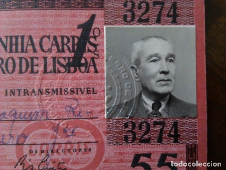 Documentos antiguos: Carnet Ferrocarril a&ntilde;o 1955. Lisboa. - Foto 2
