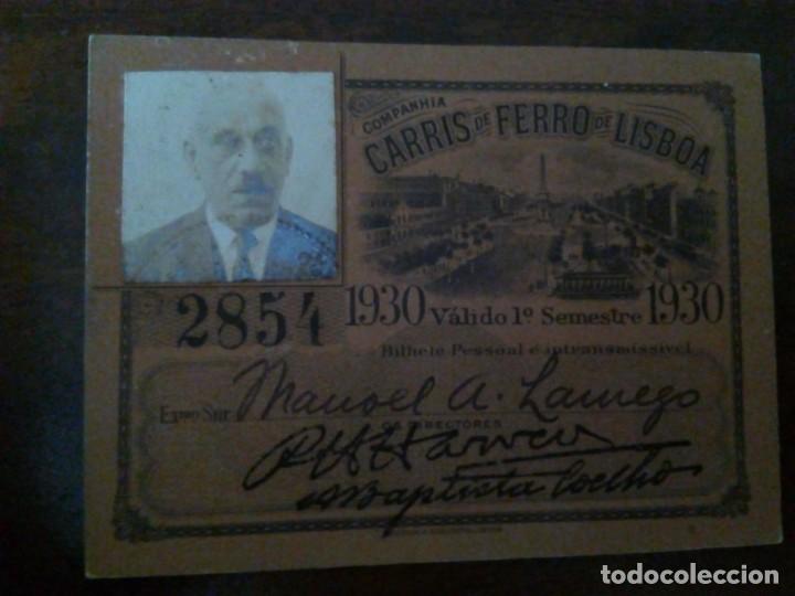 Documentos antiguos: Carnet Ferrocarril Lisboa 1930. - Foto 1