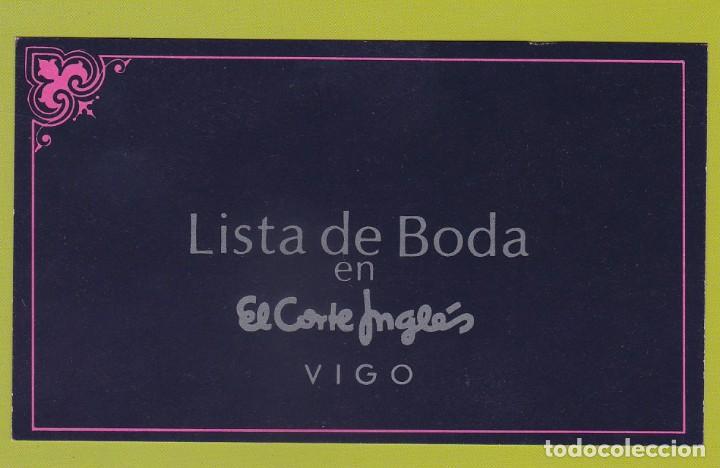 Documentos antiguos: TARJETA LISTA DE BODA EN EL CORTE INGLES. VIGO