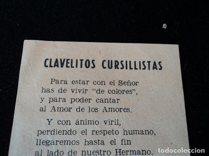 Documents Anciens: clavelitos cursillistas, una pag.