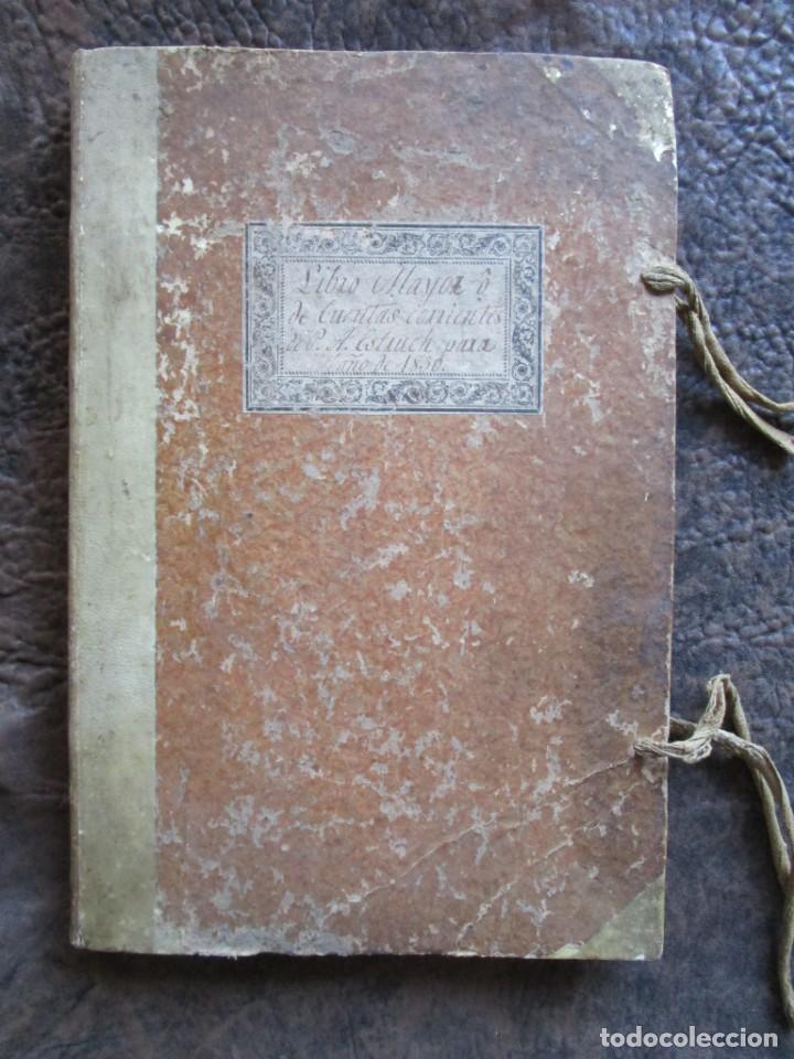 Documentos antiguos: libro de cuentas a&ntilde;o 1830 P. A: Estruch negocios y vecino de reus tarragona barcelona valencia vic .