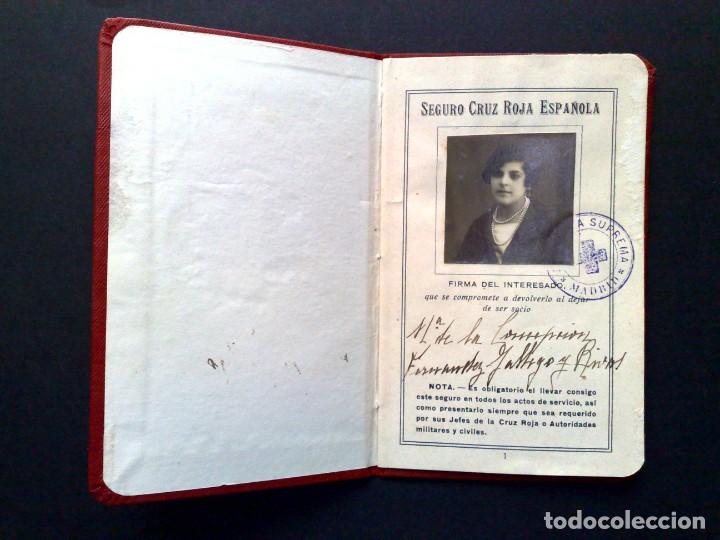 Documentos antiguos: CARNET de IDENTIDAD (TAPA DURA) CRUZ ROJA ESPA&Ntilde;OLA &iexcl;&iexcl; EXPEDIDO 1927 !! (Compl.11 pag.) DESCRIPCI&Oacute;N